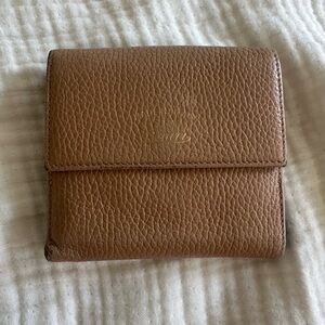 Gucci Brown Leather Fold Wallet